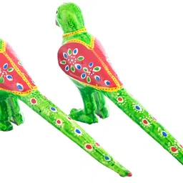 peer lok Parrot Set of 2 Showpiece Idols for Home Decor.Decorative Showpiece - 10 cm. Decorative Showpiece - 10 cm image 4