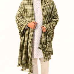 KAVIM Wool Checkered Men Shawl-picture-24