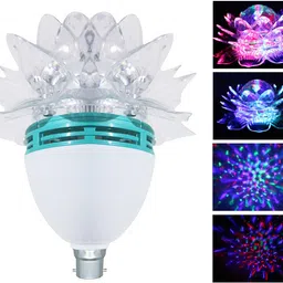 Lotus Dj LED Bulb for Bedroom Party Home Birthday Diwali and Stage Single Disco Ball-image-1