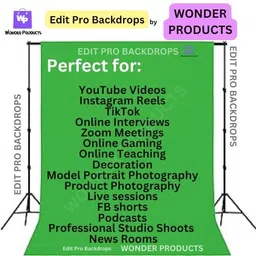 EDIT PRO 8 x12FT Green Screen Background Backdrop Indoor-Outdoor YouTube Video Production Reflector image 3