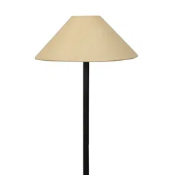 tu casa Off White Cotton Shade Club Floor Lamp Iron Base image 5
