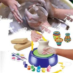 niyamat Pottery Wheel Toy Set with Clays and Painting Kit for Boys and Girls image 3