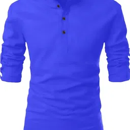 kavyangle creation Men Solid Cotton Blend Straight Kurta-picture-13