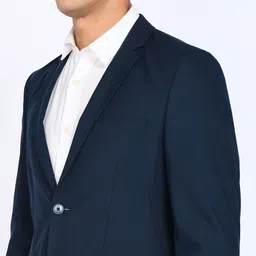 peter england Men Solid Single Breasted Formal Blazer image 5