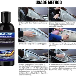 glintx LumoRevive Car Headlight Kit – Restore, Protect & Shine Headlight Restore Kit image 4