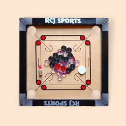rcj CARROM BOARD 20 INCH,24 PCS. CRYSTAL COIN.a4 Carrom Board Game-picture-24