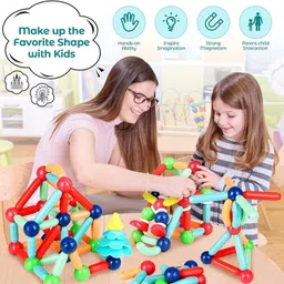 sabirat Jumbo Size Magnetic Sticks Building Blocks for Kids, 25 Pcs Magnetic Sticks-Ball image 4
