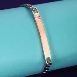 Yellow Chimes Stainless Steel Rose Gold-Plated Link Bracelet-picture-14