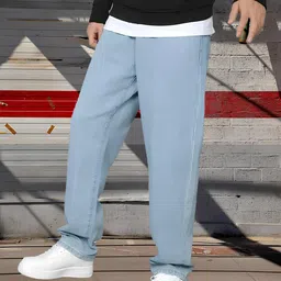 starviele Men Relaxed Fit Mid Rise Light Blue Jeans image 3