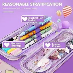 ar jouiet mansion Unicorn 3D Eva Pencil Case Pouch School Stationery Pouch for kids 3D Art EVA Pencil Box image 4