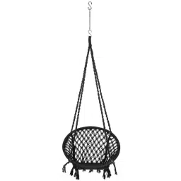 swingzy Round Fabric Swing in Black image 2