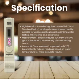 ampereus TDS Meter | pH Meter | TDS Check Machine of Water Purity | Water Testing Meter Digital TDS Meter image 3