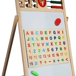 niyamat Double-Sided Magnetic Wooden Writing Drawing Board with Abacus-picture-26