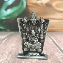 shinde exports balaji lakshmi small metal idol statue for car home office Decorative Showpiece - 4.5 cm image 4