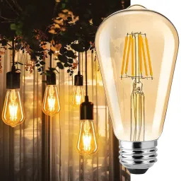 decorativeray (Set of 2) 4W E27 holder 2700 K Base Edison Filament Bulb image 1
