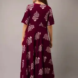 etima Printed Viscose Rayon Stitched Anarkali Gown image 2