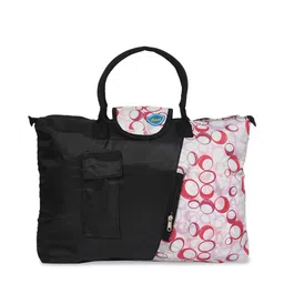 Kuber Industries Pack Of 2 Black Colourblocked Oversized Shopper Handheld Bag-picture-26
