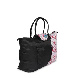 Kuber Industries Pack Of 2 Black Colourblocked Oversized Shopper Handheld Bag image 5