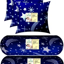 actos 3 Cushion And 2 Bolster Microfibre Nature Bolster Pack of 5-picture-35