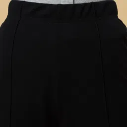 fuback Women Regular Fit Black Viscose Rayon Trousers image 5