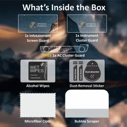 spartan shield Screen Guard for HYUNDAI VERNA 2023 SX(O) Infotainment System (10.25" Inch) & Digital Instrument Cluster Guard GPS System [Not Tempered Glass] (10.25 Inch Combo) image 5