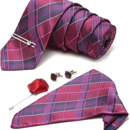 LOUIS STITCH Silk Cufflink & Tie Pin Set image 2