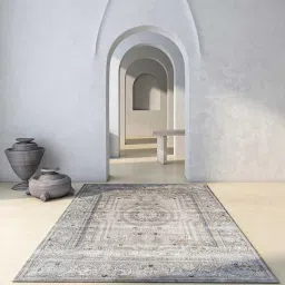 jaipur rugs Grey Persian Wool & Viscose 6 ft x 9 ft Hand Tufted Carpet image 1