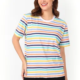metronaut Printed Women Round Neck Pure Cotton Multicolor T-Shirt-picture-14