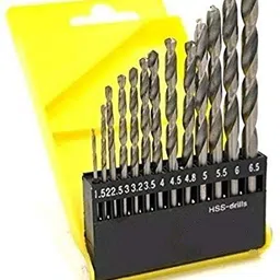 toolihub Drill Bit Set of 13 pc HSS Bits for Metal, Wood, Plastic Drill Bit Set of 13 pc HSS Bits for Metal, Wood, Plastic image 1