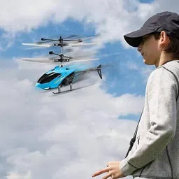 elektron Kids Plastic Induction Type 2-in-1 Flying Helicopter with Remote1 image 2