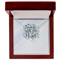 rakva Rhodium Zircon Silver Pendant Set image 4