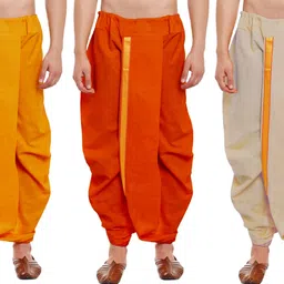 DIAMOND CLUSTER Readymade dhoti for men pack of 3 combo Self Design Men Dhoti-picture-26