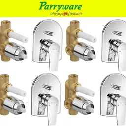 parryware Praseo concealed Diverter Body with Concealed Upper Part set of 4 pic 091 Praseo Diverter with upper trim | Hot and Cold water Mixer | Complete set Diverter Faucet image 1