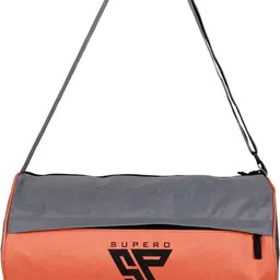 supero 15 L Gym Duffel Bag - 15 L Gym Duffel Bag With Matte Polyester For Men & Women (Grey, Orange) - Grey, Orange-picture-18