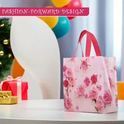 kuber industries PVC Gulab Bags for Lunch-Grocery-Shopping|Pack of 24|Pink Pack of 24 Grocery Bags image 4