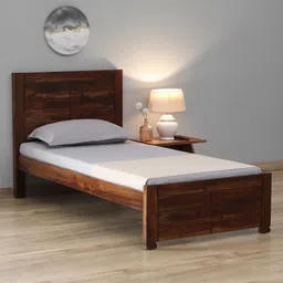 woodsworth from pepperfry Segur Sheesham Wood Single Bed In Provincial Teak Finish image 1