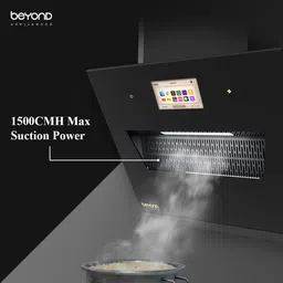 beyond appliances Eris 60cm Slant Android Chimney Filter-Less Auto Clean Wall Mounted Black 1500 CMH Chimney image 4