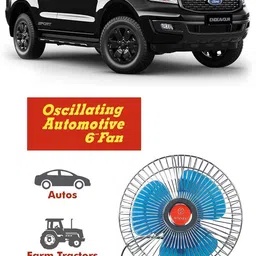 genipap Oscillating Fan 6 Inch 12V Automotive For Car/Truck/Auto rickshaw-PKN0760 Car Interior Fan image 1