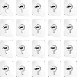 Adhesive Nail Wall Hooks for Hanging Kitchen Household and Bathroom Accessories Hook 20-image-2