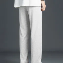 dockstreet Men Solid White Track Pants image 3