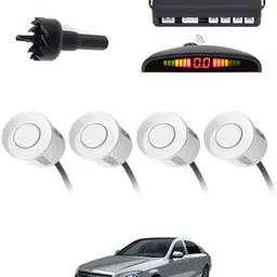 autofetch Universal 4 White Reverse Parking Sensor-AF25B376 Universal 4 White Reverse Parking Sensor-AF25B376 Parking Sensor image 1