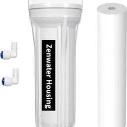 mg water Zenwater Housing Kit & Elbow with 10inch Spun Filter For RO Water Purifier_19 Solid Filter Cartridge-picture-11