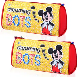 Pencil Pouch Disney Mickey Dots Art Canvas Pencil Boxes-picture-37