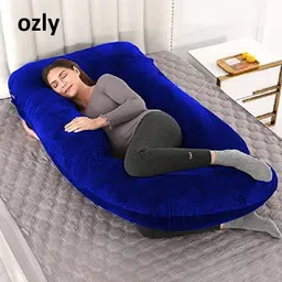 ozly ultra soft j shaped pillow Microfibre, Polyester Fibre Solid Pregnancy Pillow Pack of 1-picture-14