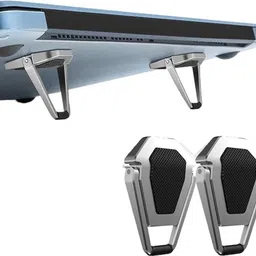 POZUB Rotatable Laptop Stand Holder with Adjustable Height Cooling Pad Desk Holder Invisible Laptop Riser Stand with Adjustable Height Cooling Pad Desk Stand Aluminium Floor and Desk Stand Rotatable Laptop Stand Compatible with Universal Laptops-picture-18