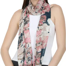 stolevilla Printed Chiffon Women Multicolor Scarf, Stole, Fancy Scarf image 3