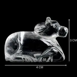 daridra bhanjan crystal shiva lingam lord shiva lingam statue Nandi Idol Statue shivling nandi Decorative Showpiece - 5 cm image 3