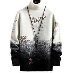 fitin outfit Men Printed High Neck Black, White Sweater image 1