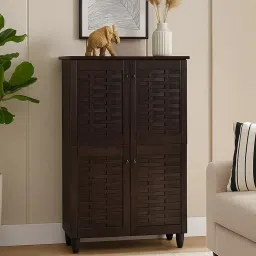 nilkamal Kaira 4 Door Shoe Rack In Wenge Color image 1