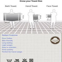 Multicolor 100% Cotton Solid 220 GSM Towels (Set of 2) by Athom Living image 3